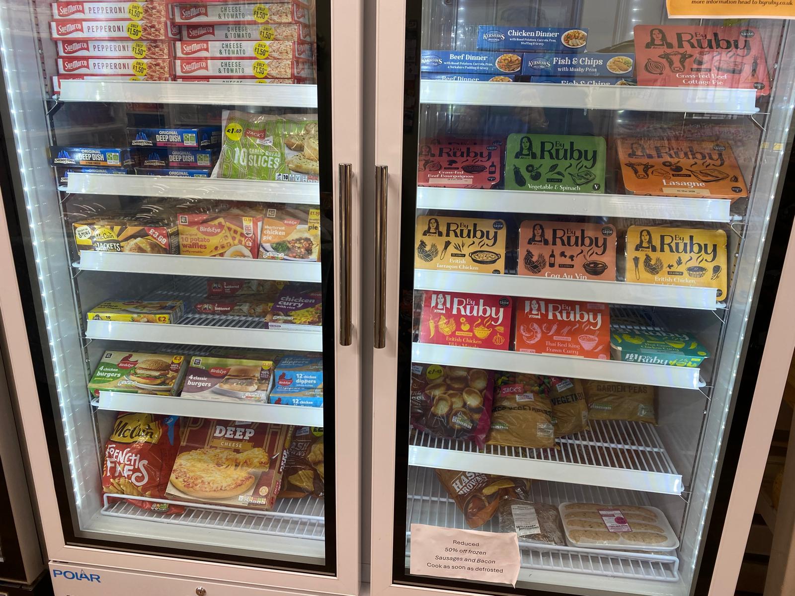 A volunteer in Bretforton Community Shop