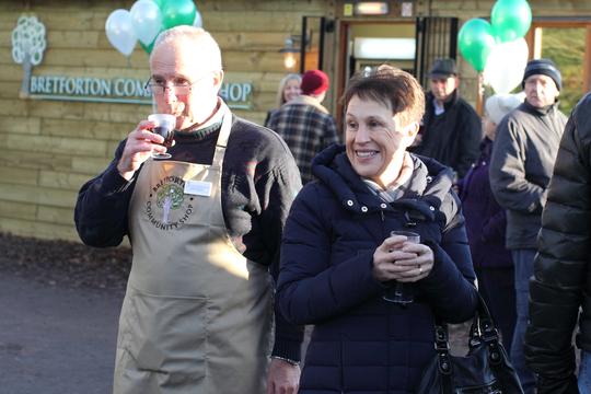 A photo of residents drinking mulled wine