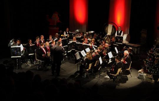 A photo of Bretforton Silver Band playing at a concert at Evesham Arts Centre
